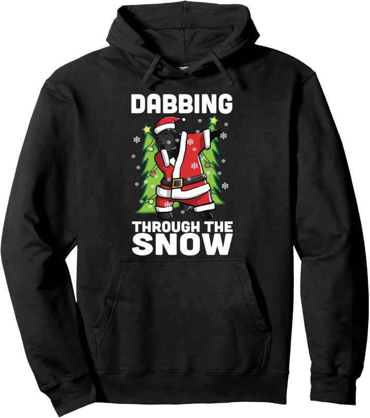 Dabbing Through The Snow Neufundländer Weihnachten Hund Pullover Hoodie