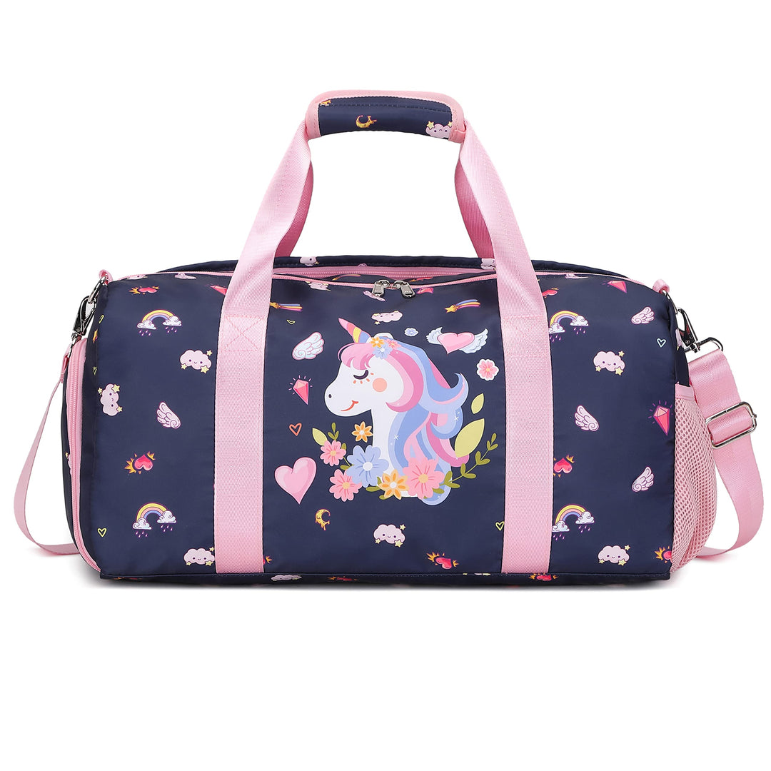 Kimwadalh Sporttasche für Mädchen, Kinder, Tanztasche, Wochenendtasche, Kinder, Reisetasche, Mädchen