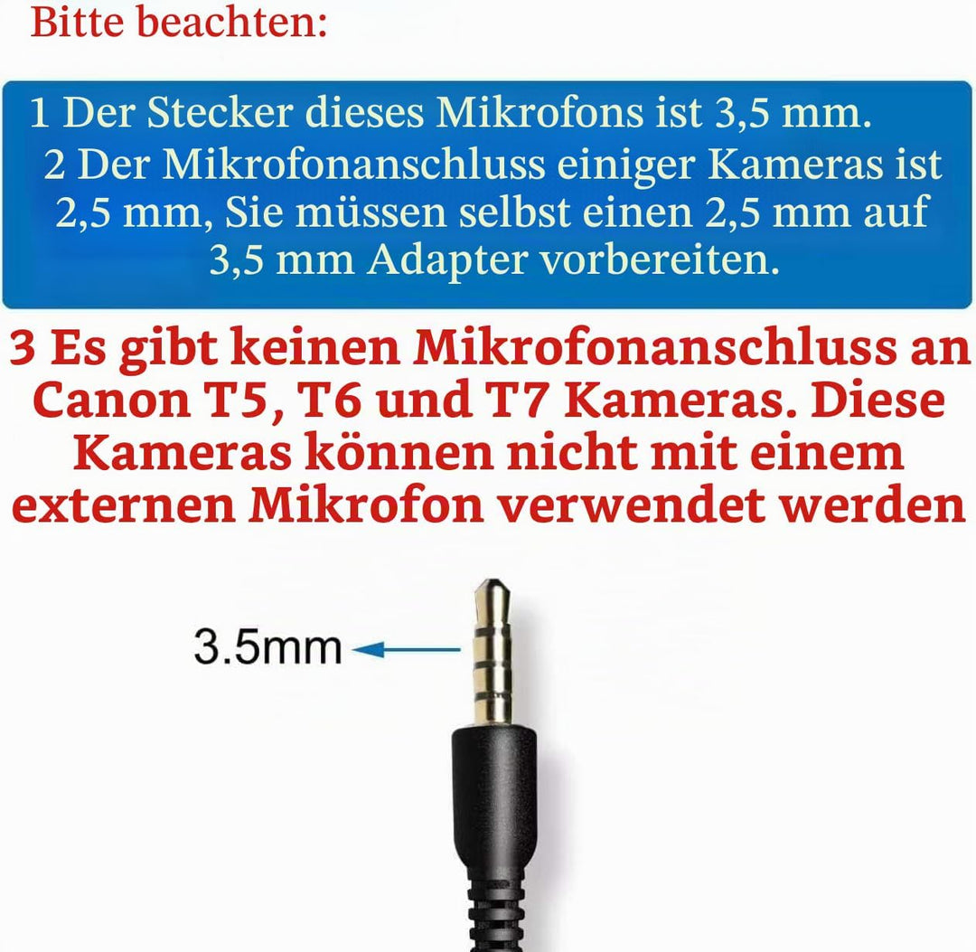 Nicama LVM3 Lavalier Mikrofon mit Windschutzscheibe, Kondensator Freisprech Ansteck Revers Mikrofon