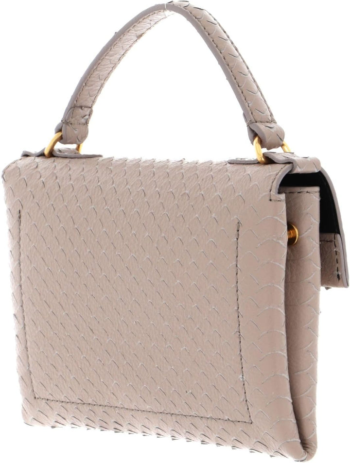 Coccinelle Mignon Python Lulula Top Handle Mini Bag Powder Pink