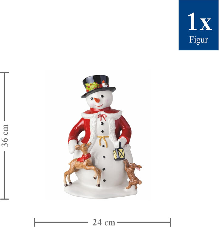 Villeroy & Boch – Christmas Toy's Figurine "Schneemann" Bunt, Figur Weihnachten, Handbemalte Schneem