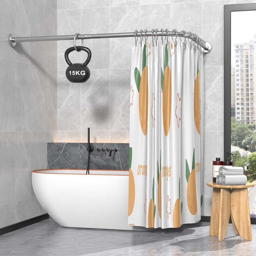 Misounda Duschvorhangstange L Form Ohne Bohren Ecke Halterung 70-100 x 90-120 cm - Duschstange Für D