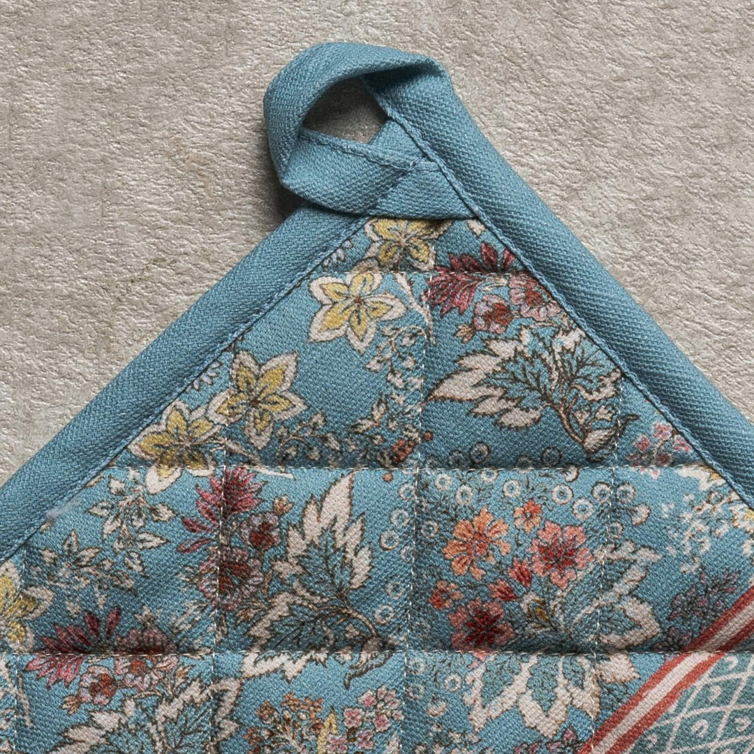 Maison d'Hermine Topflappen-Set, 100% Baumwolle, hitzebeständig, 20 cm x 20 cm, mit Schlaufe zum Gri