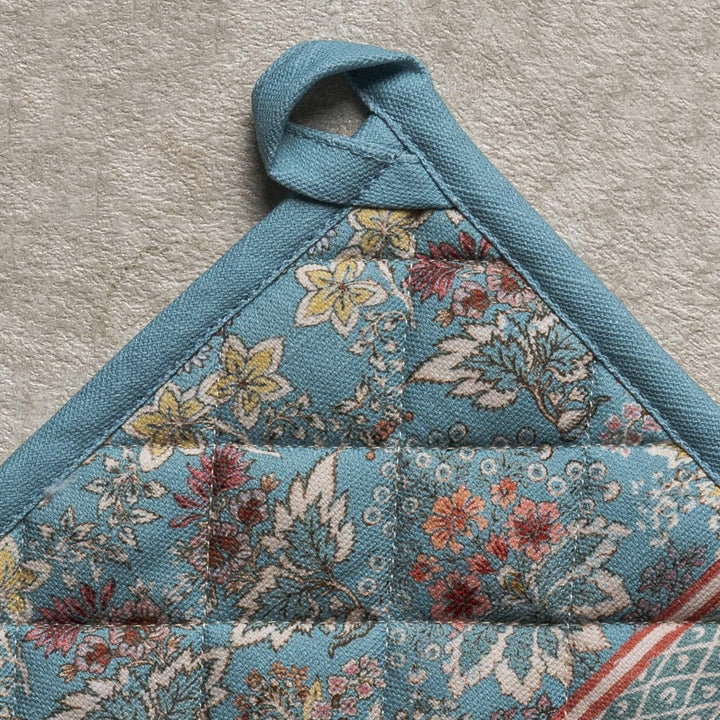 Maison d'Hermine Topflappen-Set, 100% Baumwolle, hitzebeständig, 20 cm x 20 cm, mit Schlaufe zum Gri
