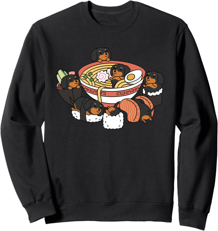 Ramen Sushi Dackel Hund Sweatshirt