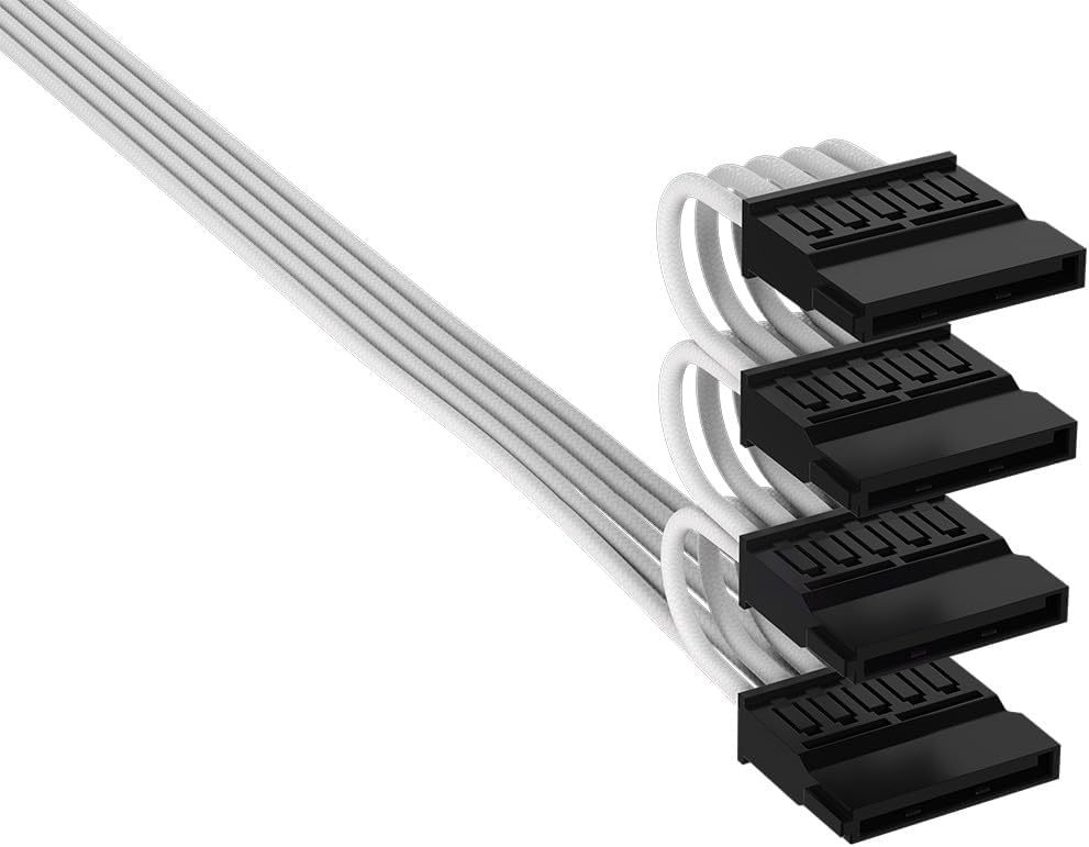 Corsair Elite Premium Typ 4 Einzeln Ummantelte SATA (4 Anschlüsse) Netzteil-Stromkabel – Dreilagiges