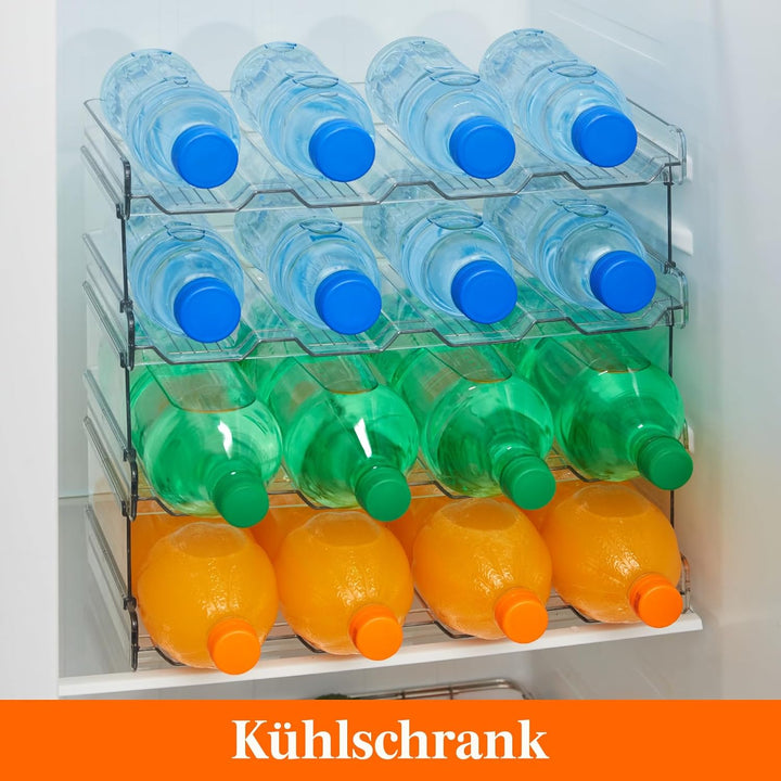 Lifewit Stapelbarer Flaschenhalter für Schrank, Gefrierschrank, Vorratskammer - Kunststoff-Wasserfla