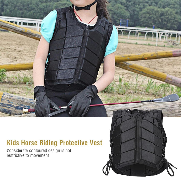 SOULONG Reitweste Schutzweste Reitsport Sicherheitsweste schützende für Jungen Mädchen Kinder, Langl