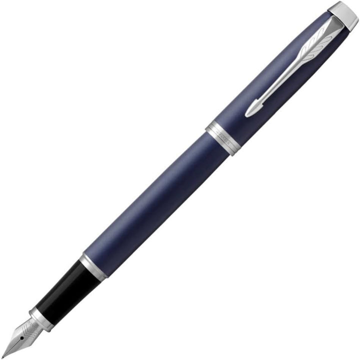 Parker IM Füller | Matte Blue | Füllfederhalter mit feiner Feder und blauer Tinte | Geschenkbox