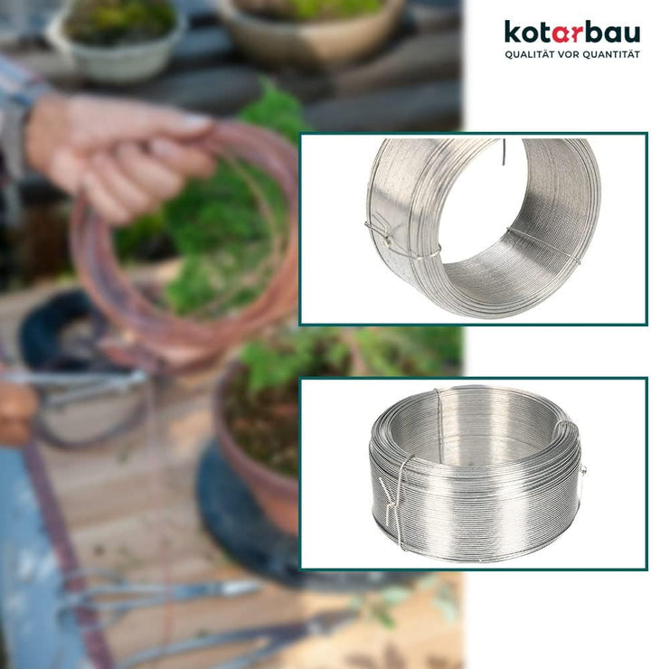 KOTARBAU® Gartendraht 0,8 mm 100m Pflanzendraht Basteldraht Bindedraht Spanndraht Zaundraht zum Bind