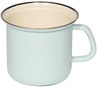 Riess, 0270-006, Topf mit Chromrand 14, CLASSIC - BUNT/PASTELL, Farbe Türkis, Durchmesser 14 cm, Höh