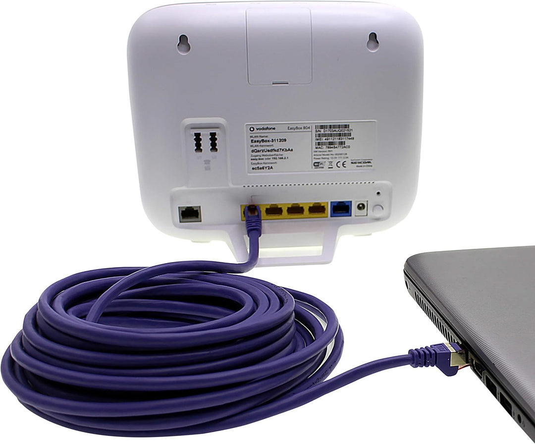 Netzwerkkabel Cat.6 3m violett - 10 x Ethernetkabel Lankabel Cat6 Lan Netzwerk Kabel Sftp Pimf Patch