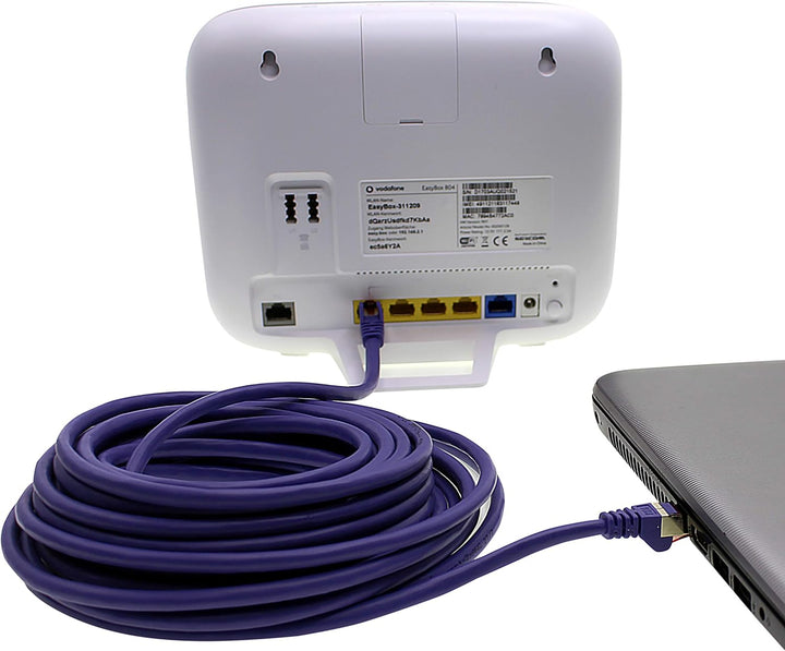 Netzwerkkabel Cat.6 3m violett - 10 x Ethernetkabel Lankabel Cat6 Lan Netzwerk Kabel Sftp Pimf Patch