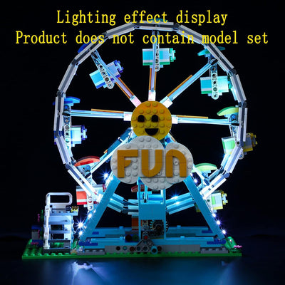 GEAMENT LED Licht-Set (Fernbedienung) Kompatibel mit Lego Riesenrad (Ferris Wheel) - Beleuchtungsset