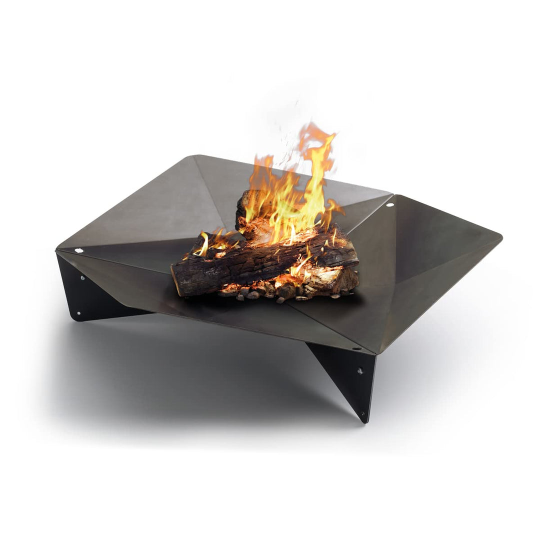 höfats - TRIPLE 120 Feuerschale - Design-Feuerstelle und Grill - für Terrasse und Garten - Corten-St