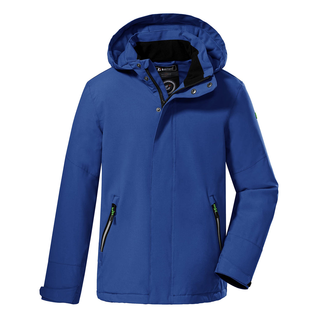 Killtec Jungen Kow 206 Bys Jckt Outdoorjacke/Funktionsjacke mit Kapuze 128 Blau, 128 Blau