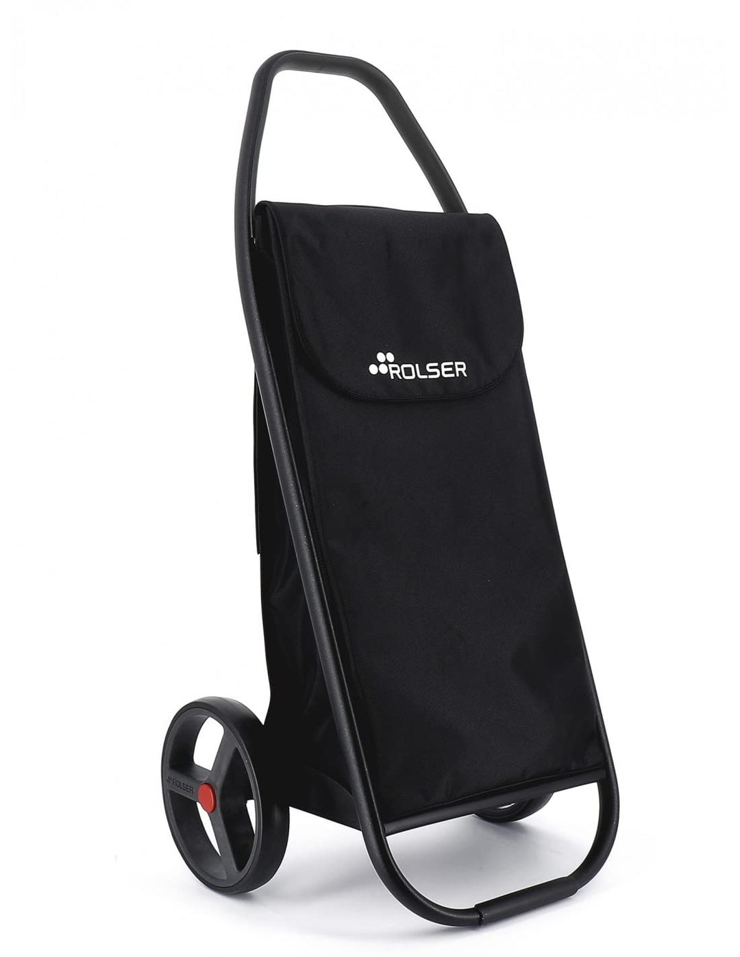 Einkaufstrolley Rolser COM MF Black Tube 2 grosse Räder - Schwarz, Schwarz