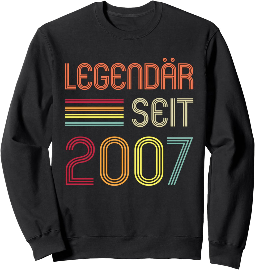 15. Geburtstag Legendär Seit 2007 Geschenk Sweatshirt