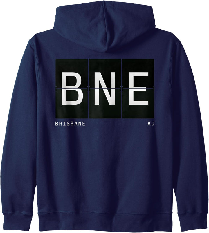 BNE Brisbane AU Australien Retro World Traveller Kapuzenjacke