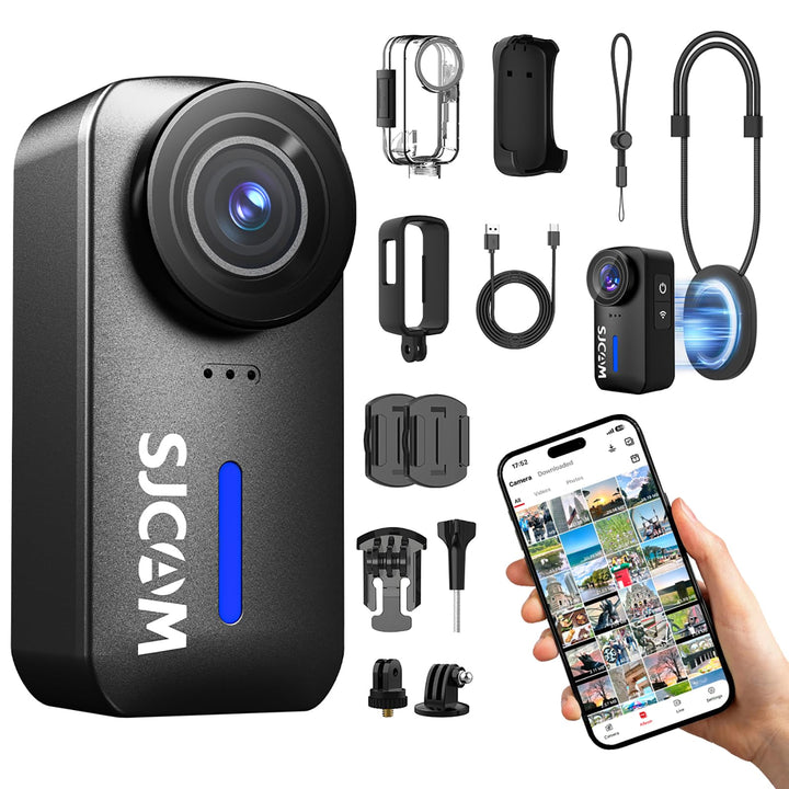 SJCAM C110Plus Action Cam 4K(Keine Speicherkarte),BodyCam Körperkamera Mini Magnetische,170° Fov POV