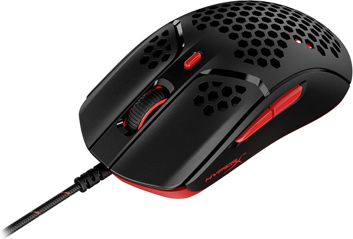 HyperX Pulsefire Haste Gaming-Maus – Ultraleicht, 59g, Wabenschale, Hex-Design, Hyperflex-Kabel, bis