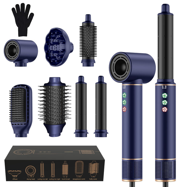 Air Styler 7 in 1 Airbrush Haarstyler Hair Styler mit 110000 U/Min Haartrockner 1300W High Speed Föh