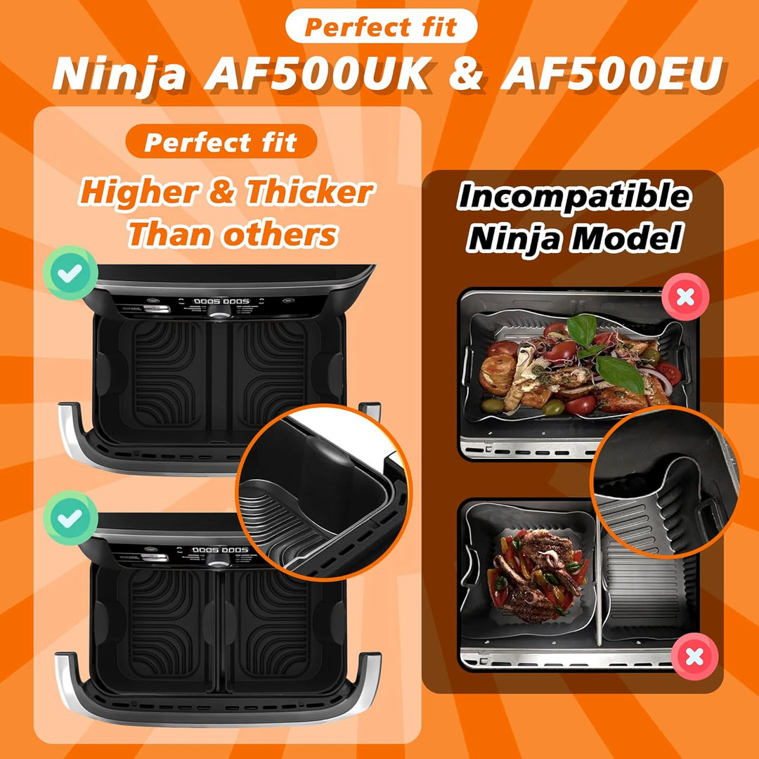 28 Stück Silikonform Heissluftfritteuse für Ninja Foodi Flexdrawer 10,4 l AF500EU, COSORI Heissluftf