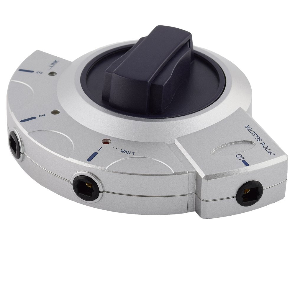 Optische Audio Umschaltbox Schalter Controller Verteiler Splitter Weiche, Input: 3 Opto Toslink/Outp