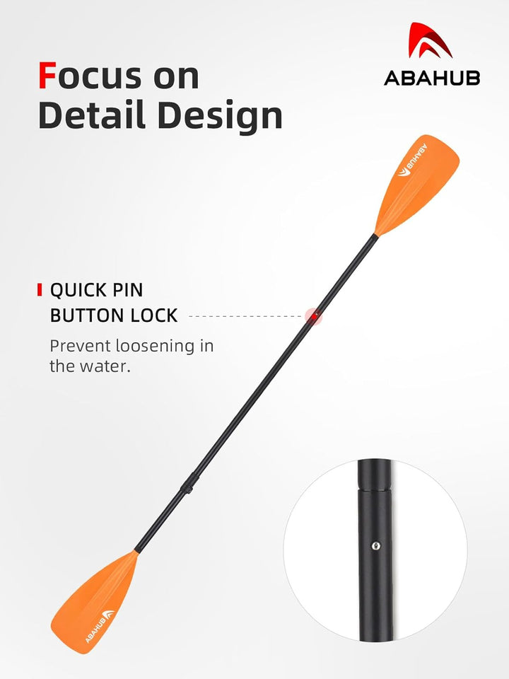 Abahub 2 in 1 Sup Kajak Paddel Aluminium Einstellbares Stand Up Paddle für Paddleboard, Aluminiumleg
