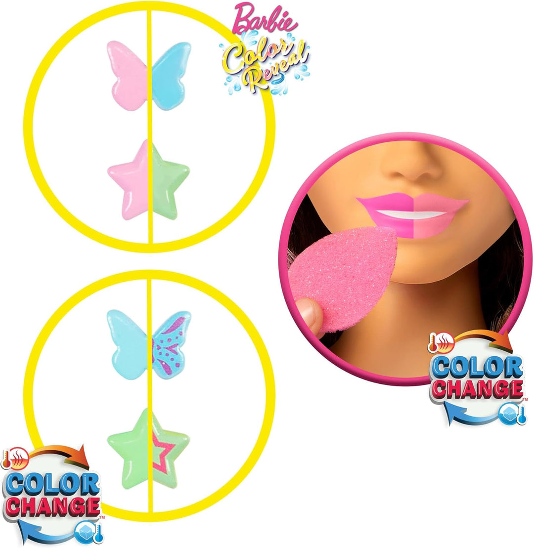 Barbie-Puppe Styling-Kopf, dunkelbraunes Haar mit mehr als 20 Styling-Zubehörteilen inklusive Stern,