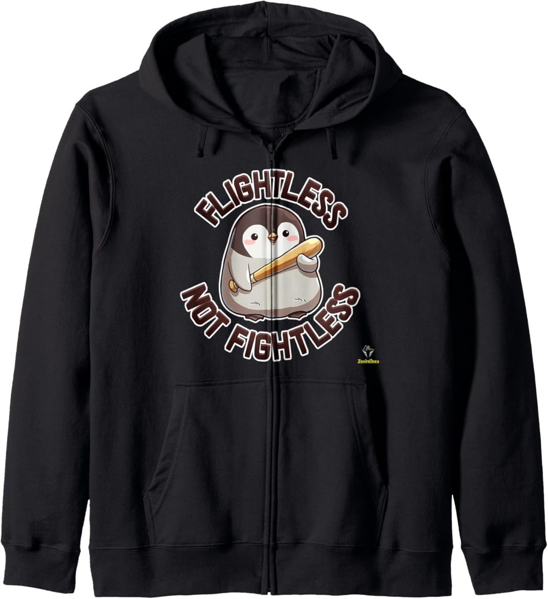 Flightless not Fightless - a drohender Pinguin Kapuzenjacke
