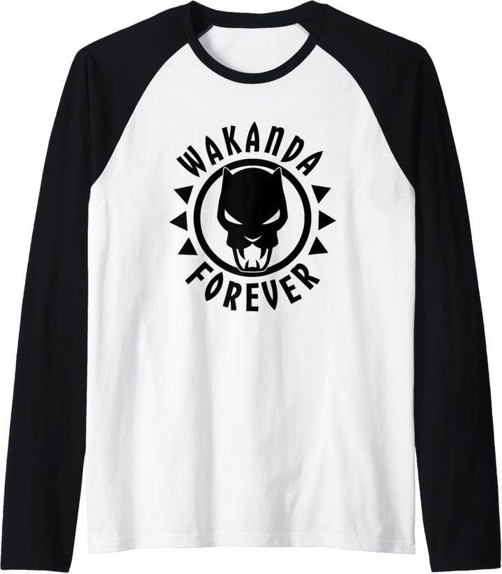 Marvel Black Panther Icon Wakanda Forever Circle Raglan