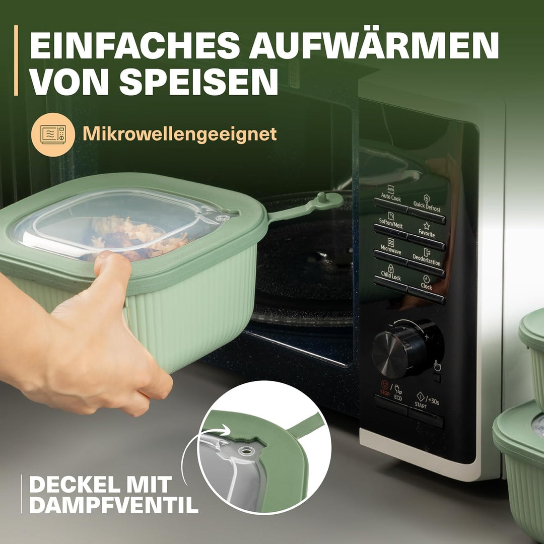 Viwares Frischhaltedosen im 6er Set mit transparentem Ventildeckel, Aufbewahrungsbehälter, Küche, st