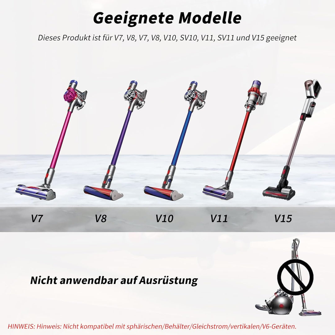 6 Stück Aufsatz für Dyson Staubsauger V7 V8 V10 SV10 V11 SV11 und V15, Bürste Ersatzteile für Dyson