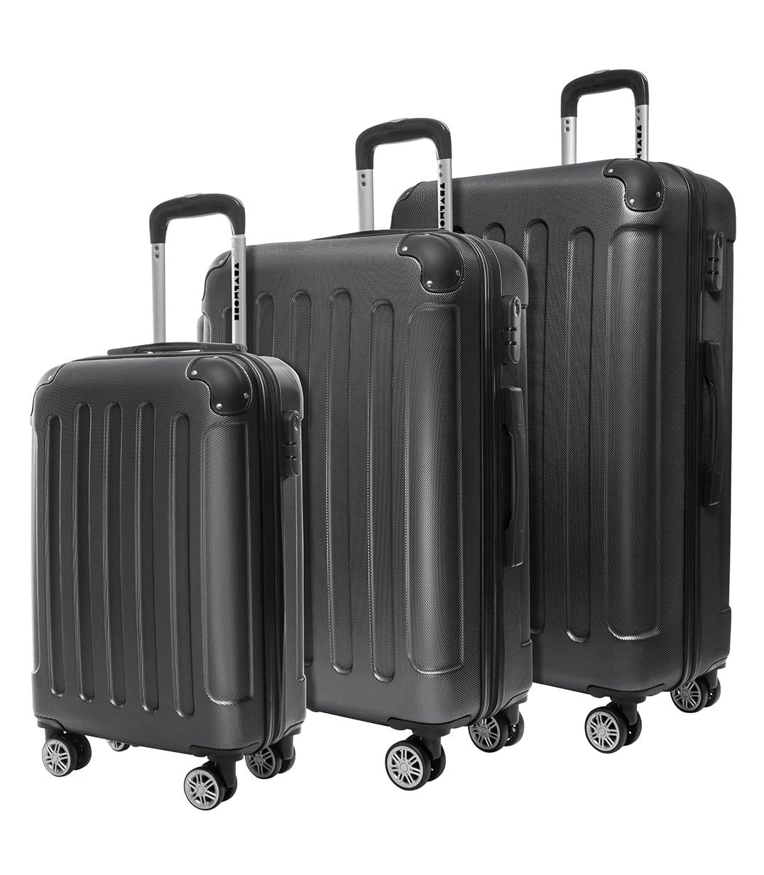 TRVLMORE Kofferset 3 Teilig Hartschale - Koffer & Trolleys Set - Reisekoffer Set 3 Teilig - Koffer S