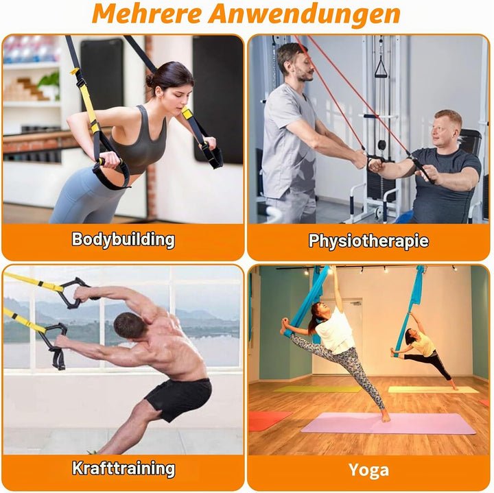 Fitness-Tau-Halterung 3 Stück, Wand &amp; Decken Anker Workout Wandhalterung, Widerstandsband-Wandanker,