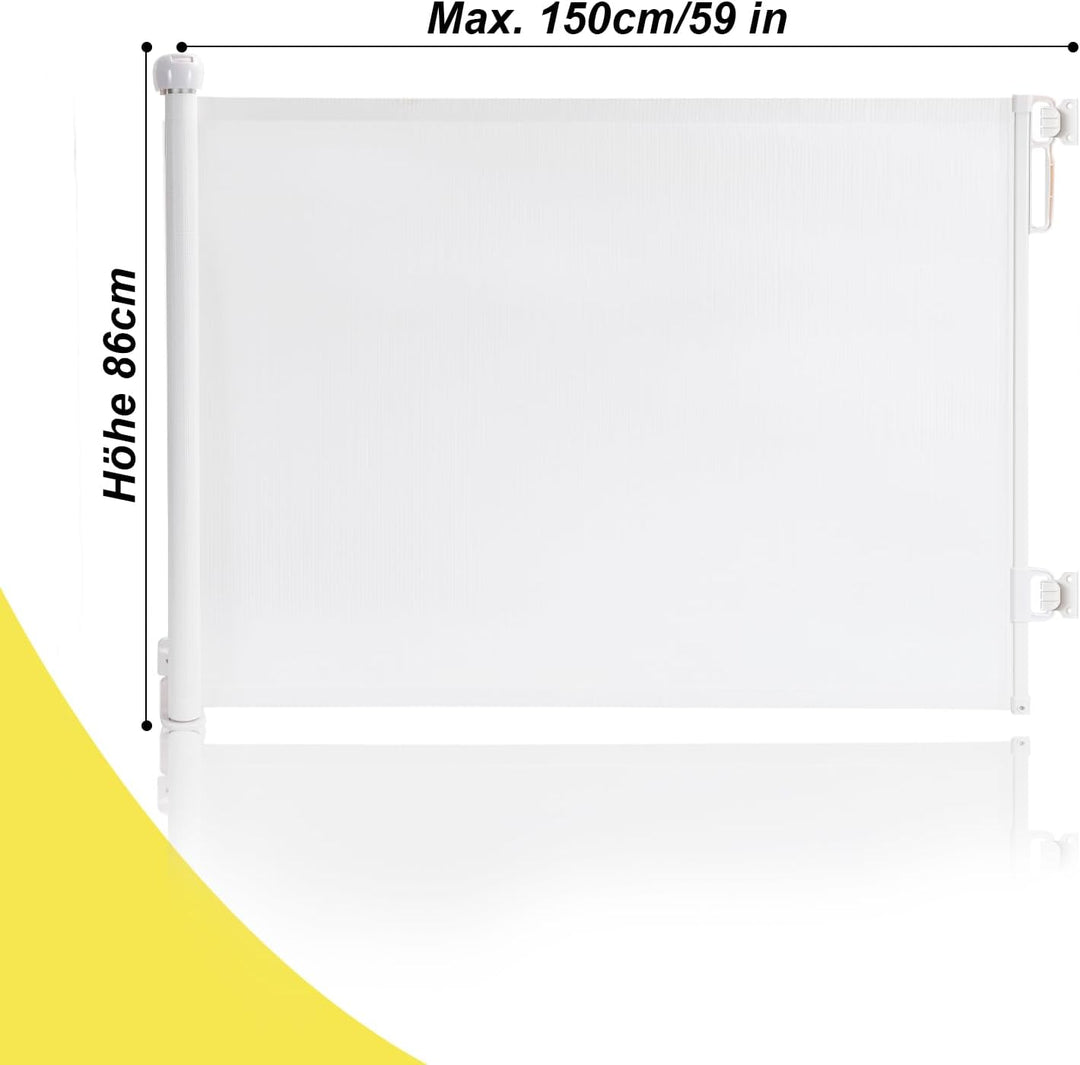 Tubiaz Treppenschutzgitter Ausziehbar 150cm,Treppenschutz fur Baby, Türschutzgitter Ausziehbar, Türg