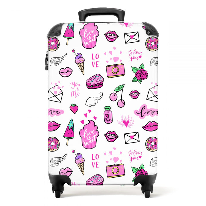 NoBoringSuitcases.com® Kindertrolley Mädchen Carry on Luggage Trolli Handgepäck Koffer Kinder - EIS
