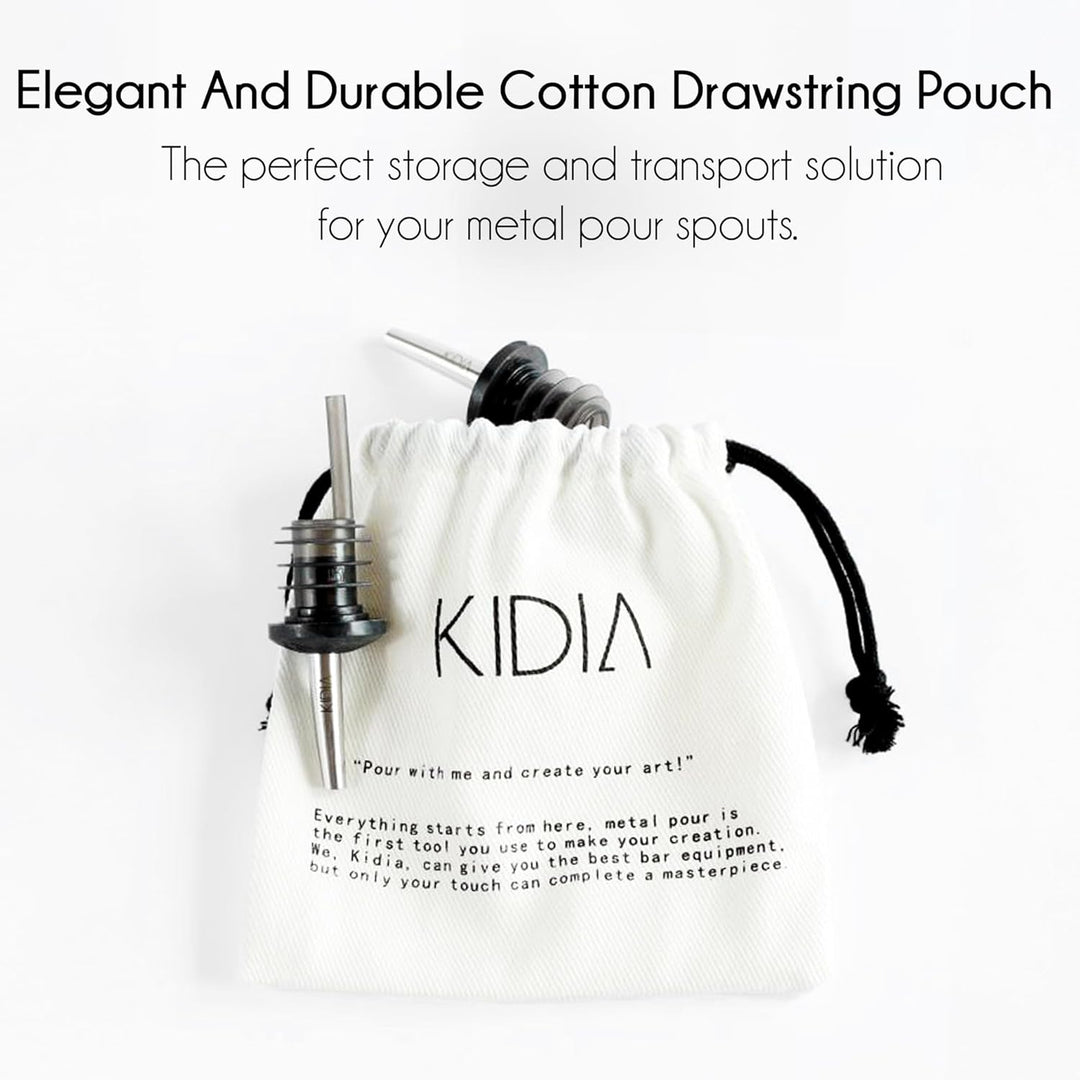 Kidia Metal pour Cocktail 10 Stück - Professioneller Ausgiesser für Barman - Dosierer für Cocktail a