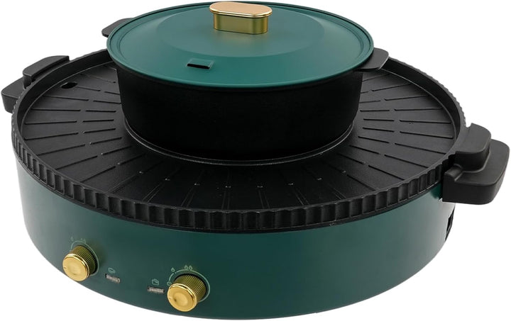 Hot Pot Herd, 2000W Elektrischer Kochtopf mit Grill, Multifunktionaler Elektrischer Kochtopf mit Gri