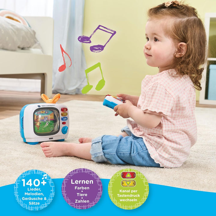 Vtech Baby - Babys Lernspass-Fernseher – Spielzeugfernseher mit Audioinhalten und verschiedenen Lern
