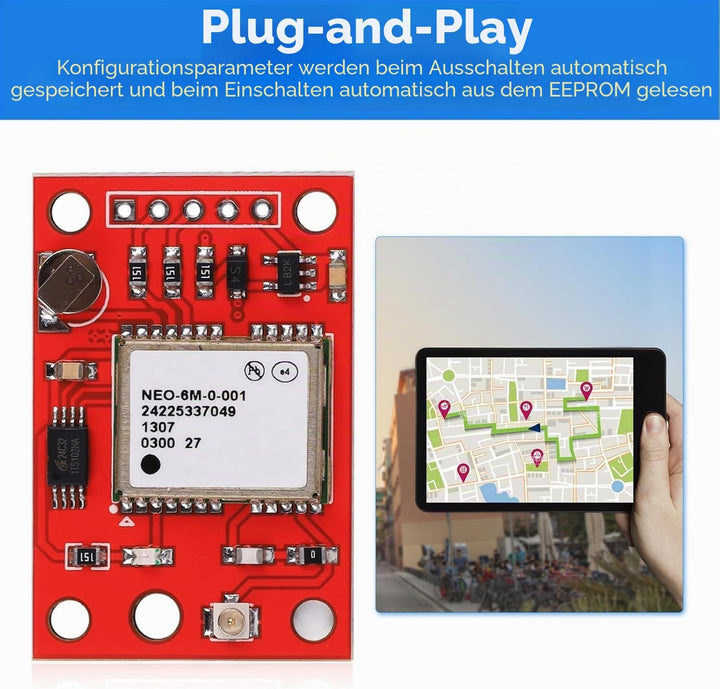 2 Stück GY-NEO6MV2 NEO-6M GPS-Modul Flugsteuerungsmodul unterstützt 3 V-5 V Stromversorgung mit Kera