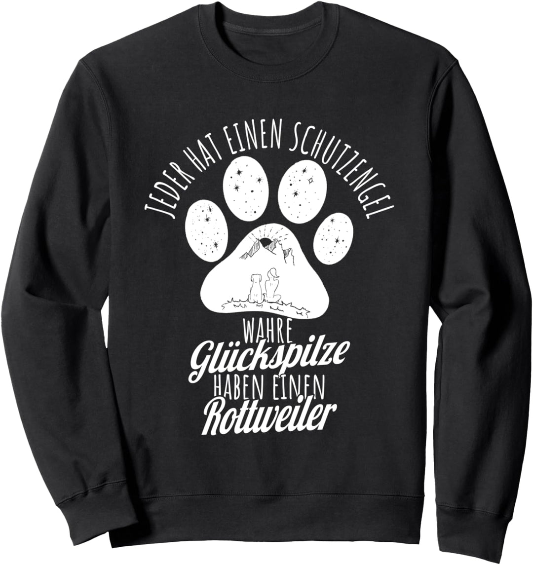 Rottweiler Schutzengel Hunde Spruch T-Shirt Damen Sweatshirt