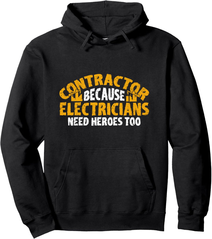 Bauherr Weil auch Elektriker Helden brauchen Bauunternehmer Pullover Hoodie