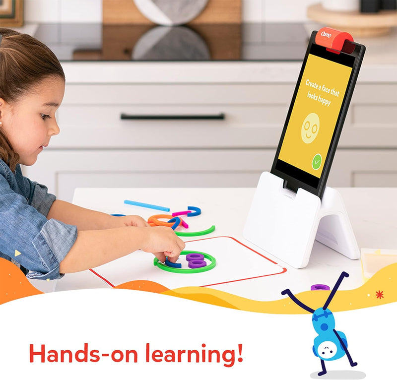 Osmo - Little Genius Starter Kit für Fire-Tablet - 4 Lernspiele - 3-5 Jahre - Buchstaben, Laute, Kre