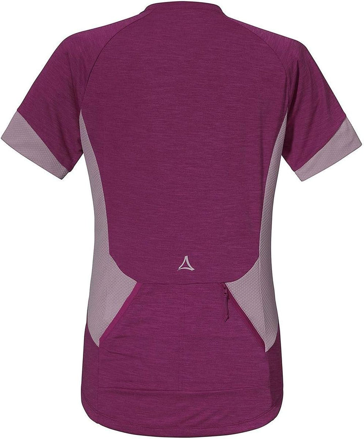 Schöffel Damen Shirt Auvergne L, geruchshemmendes Radtrikot, schnell trocknendes Funktionsshirt mit