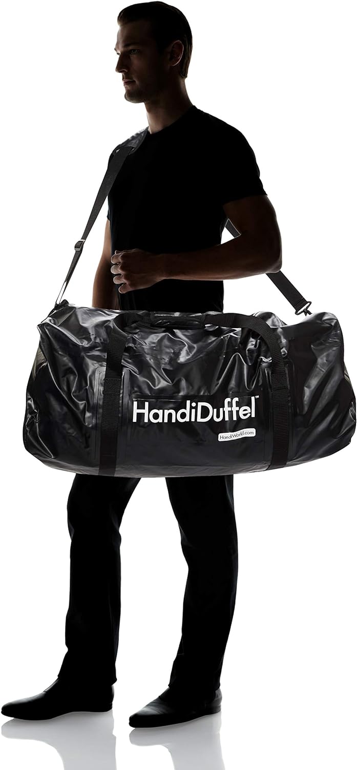 HandiWorld HDUFF95 HandiDuffel wasserdichte Transport-Tasche, 95 Liter, Schwarz