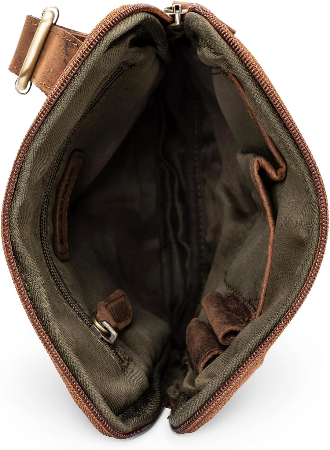 LEABAGS Detroit Umhängetasche Herren – Kleine Leder Umhängetasche 21x26 cm – Mini Crossbody Tasche m