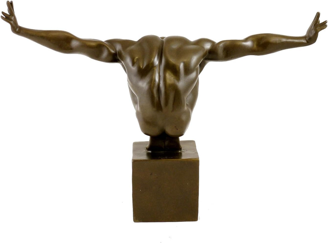 Kunst & Ambiente - Moderne Bronzefigur - Der Athlet - signiert Milo - Echte Bronze Figur - Sport Sku