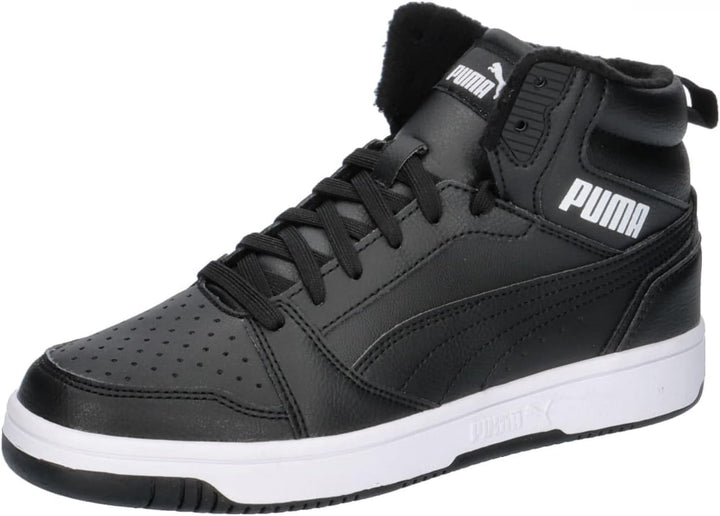 PUMA Unisex Kinder Rebound V6 Mid WTR Jr Sneaker 39 EU Shadow Gray Puma Black Puma White, 39 EU Shad